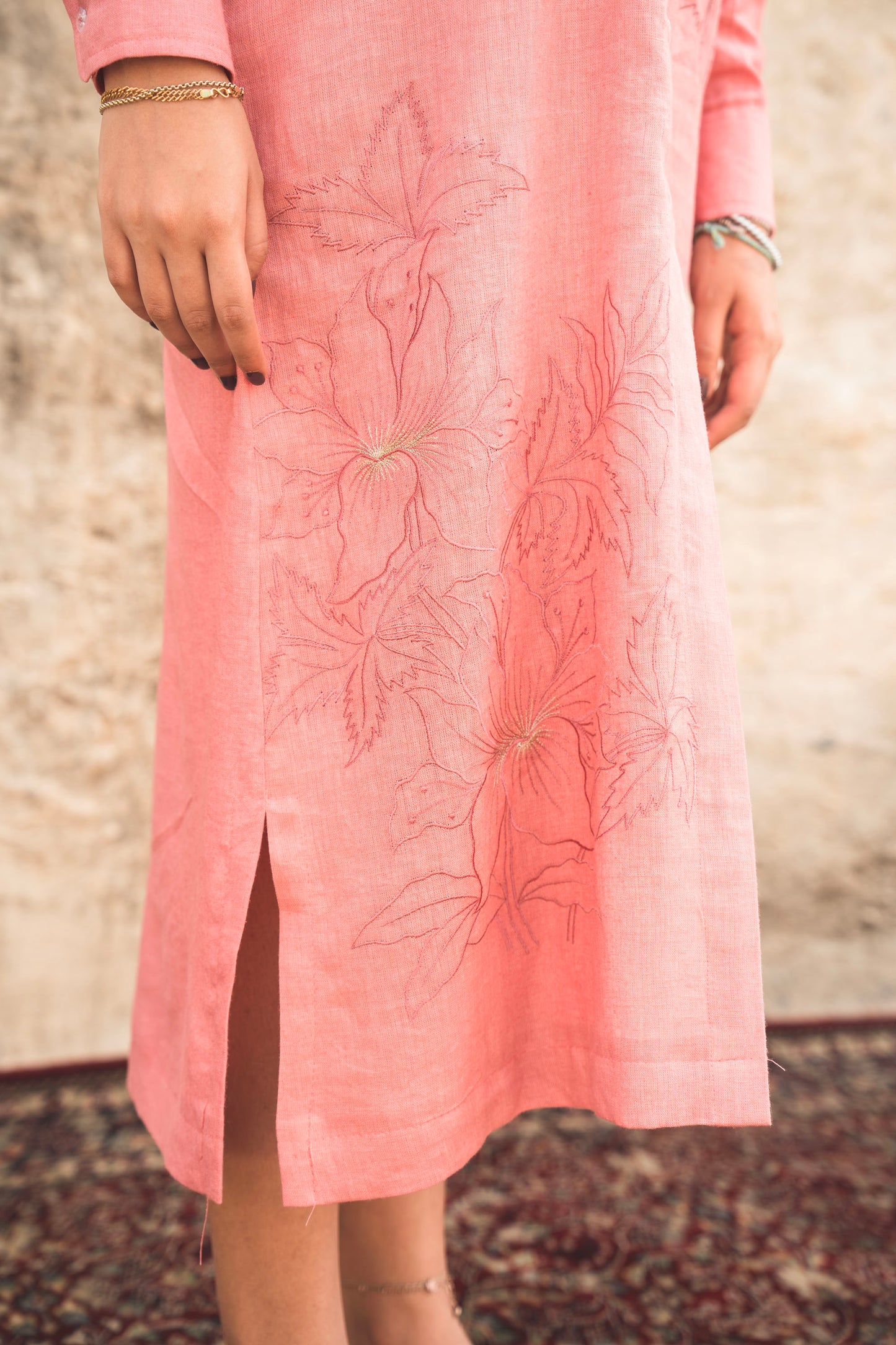 "Pomelo Slush" Shirt Dress